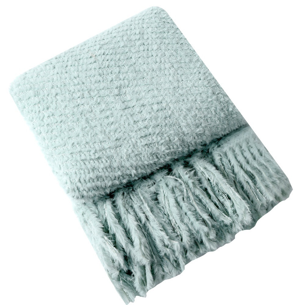 Women's Fleece-Lined Knitted Blanket