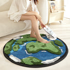 Mushroom-Shaped Plush Area Rug