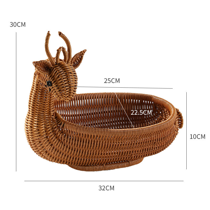 Decorative Woven Duck-Shaped Storage Basket