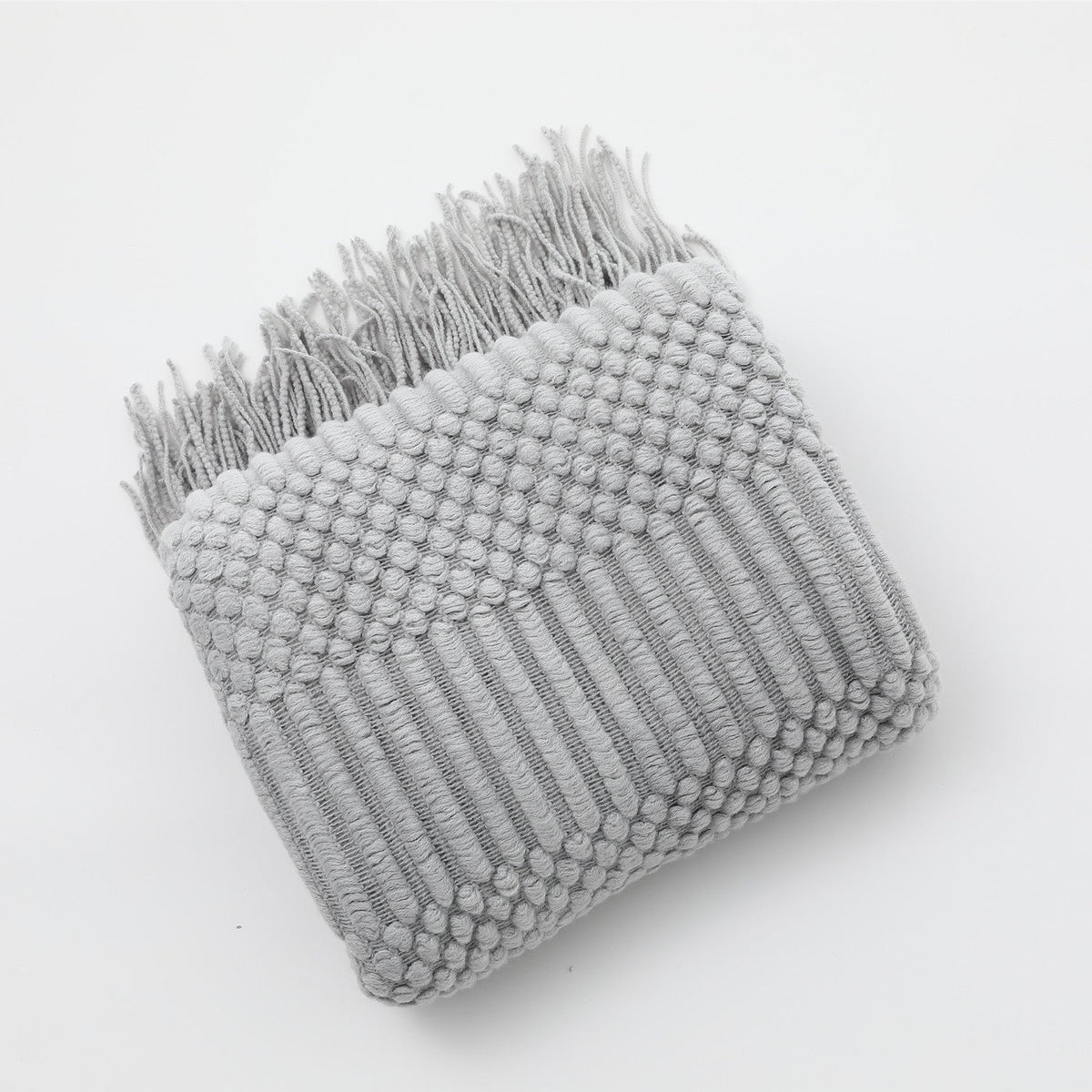Knitted Blanket with Textured Design