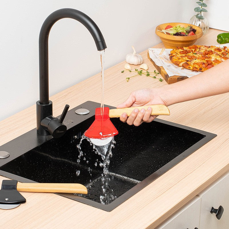 Pizza Cutter with Ergonomic Wooden Handle