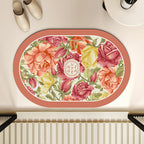 Floral-Themed Indoor Area Mat