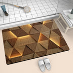 Textured Wood Grain Bath Mat