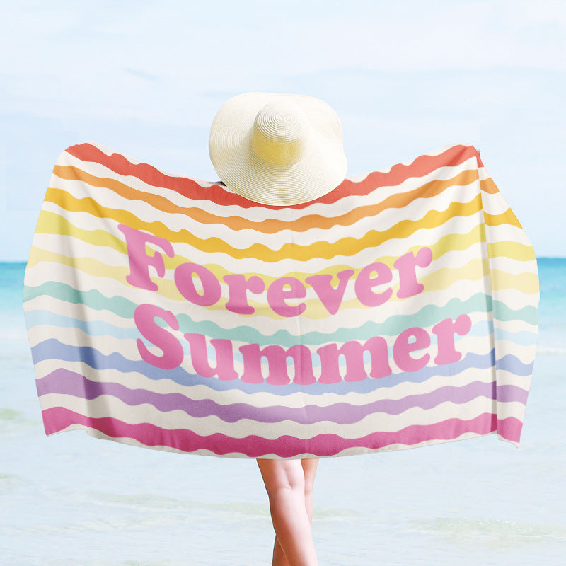 Beach Towel with Wave Design