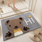 Playful Cartoon Pet Bath Mat