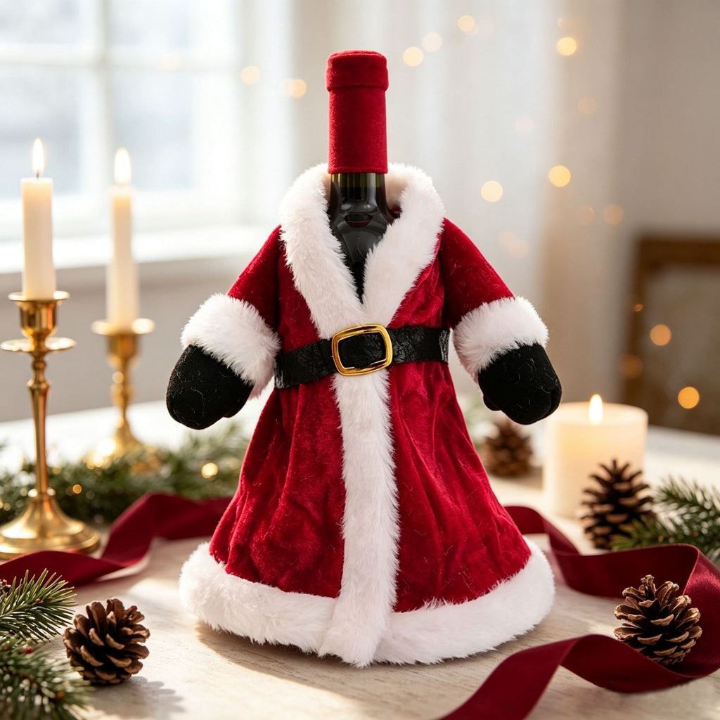 Weihnachtliche Flaschenverpackung