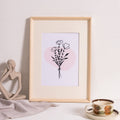 Wandbild mit Blumenmotiv