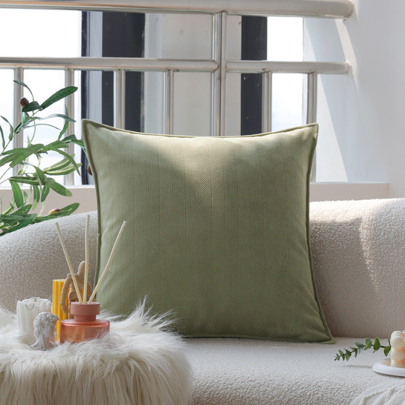 Dekokissen aus Baumwoll-Leinen mit floralem Chenille-Tufting