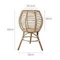 Handgefertigter Rattanhocker