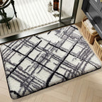 Plush Textured Zigzag Bath Mat