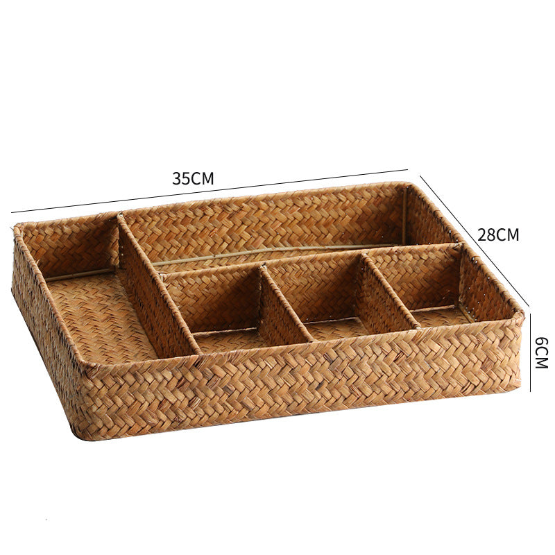 Practical Three-Compartment Storage Basket