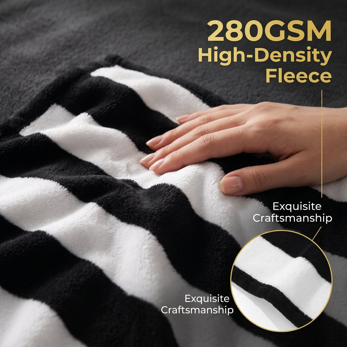 Luxury Striped Throw Blanket
