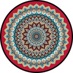 Runder Vintage-Blumen-Teppich