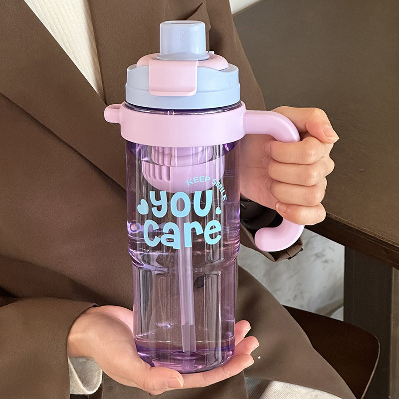 Drinking Bottle with Carrying Handle and Strainer