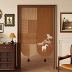 Decorative Cotton-Linen Split Door Curtain
