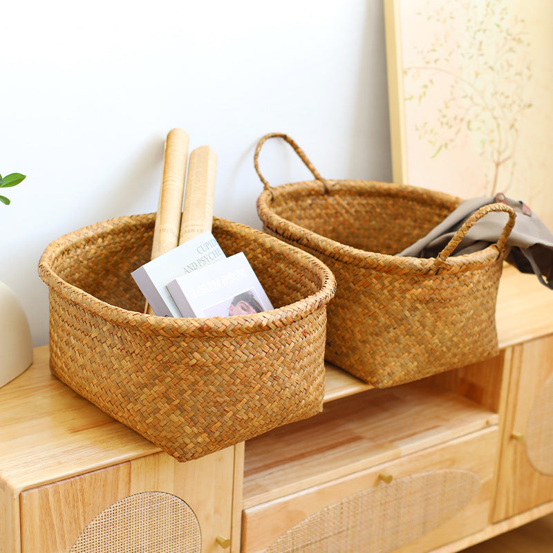 Unisex Natural Fiber Storage Basket