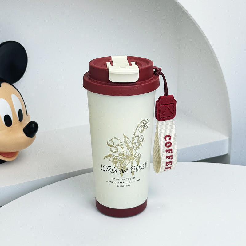 Women's Thermos Cup with Carrying Handle