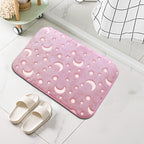 Star-Patterned Plush Bath Mat