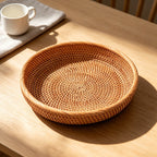 Round Decorative Woven Serving Tray