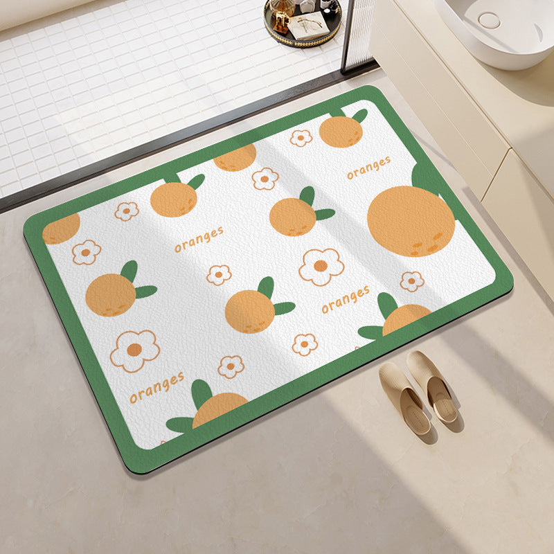 Playful Fruit-Themed Bath Mat