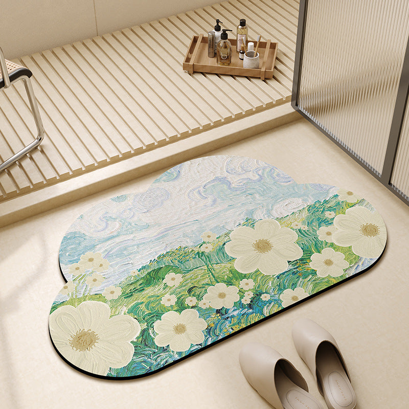 Floral-Shaped Decorative Bath Mat