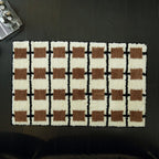 Soft Plush Square Pattern Bath Mat