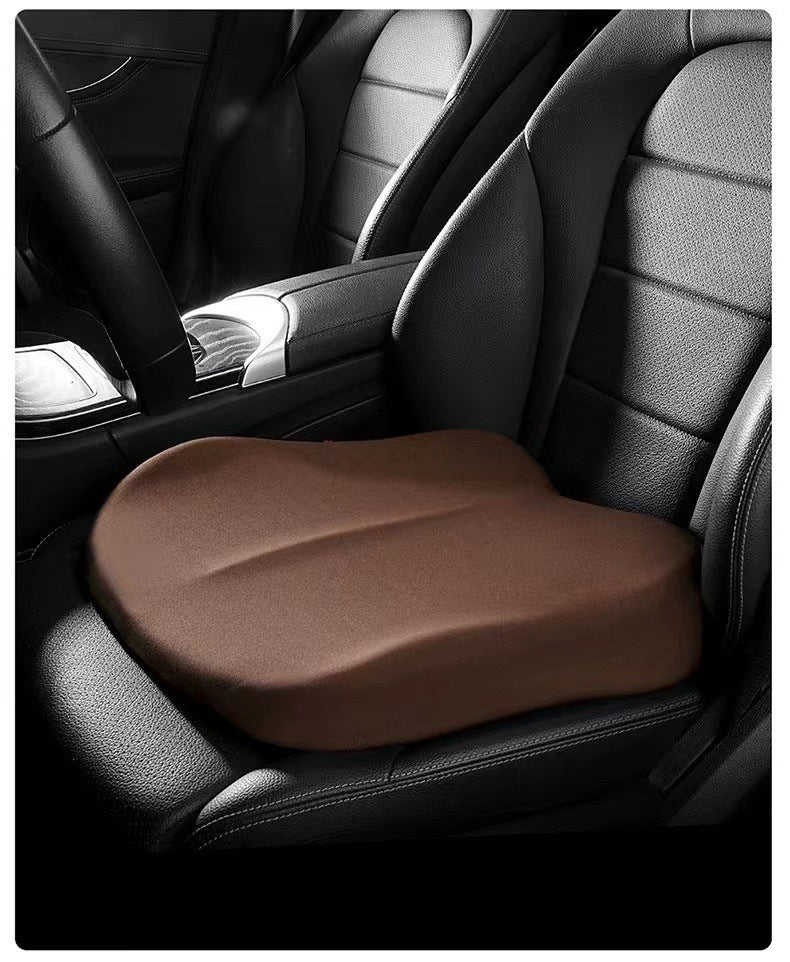 Ergonomic Memory Foam Car Seat Cushion with Contoured Lumbar Support
