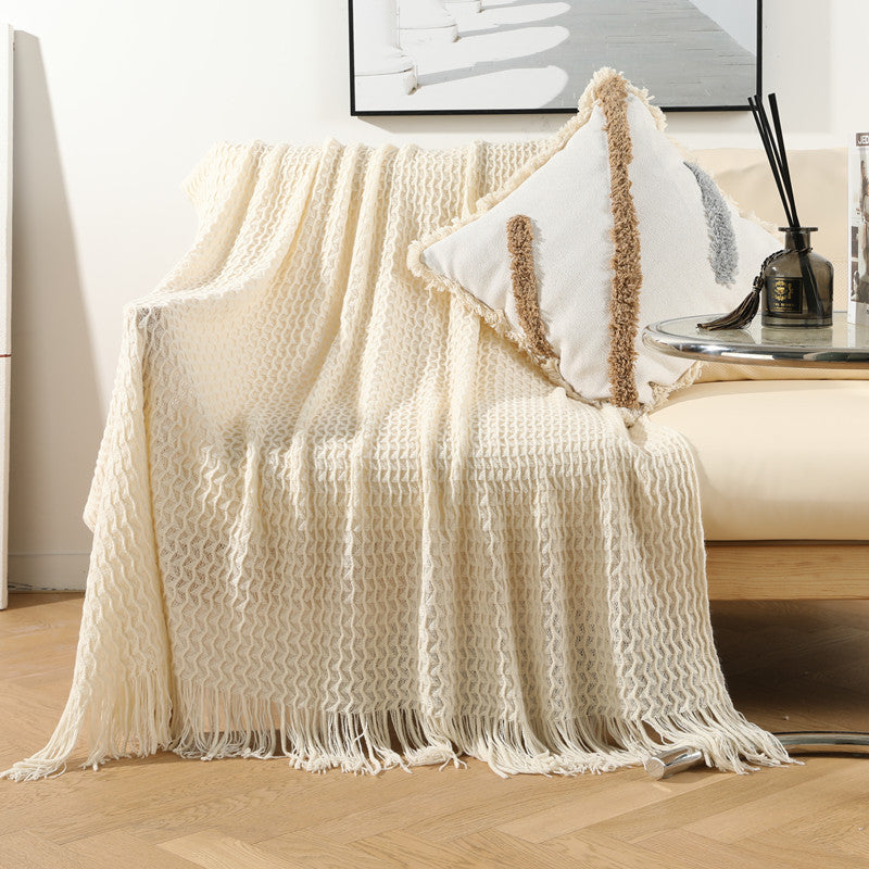 Gemütliche Strickdecke