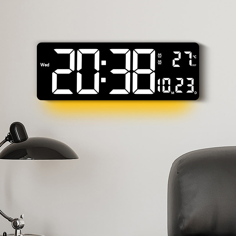 Digital Wall Clock with Multicolored LED Display