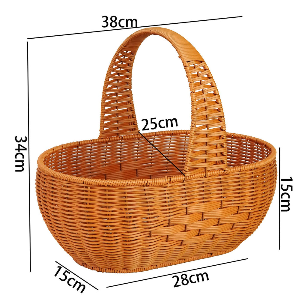 Large Woven Garden Picnic Basket