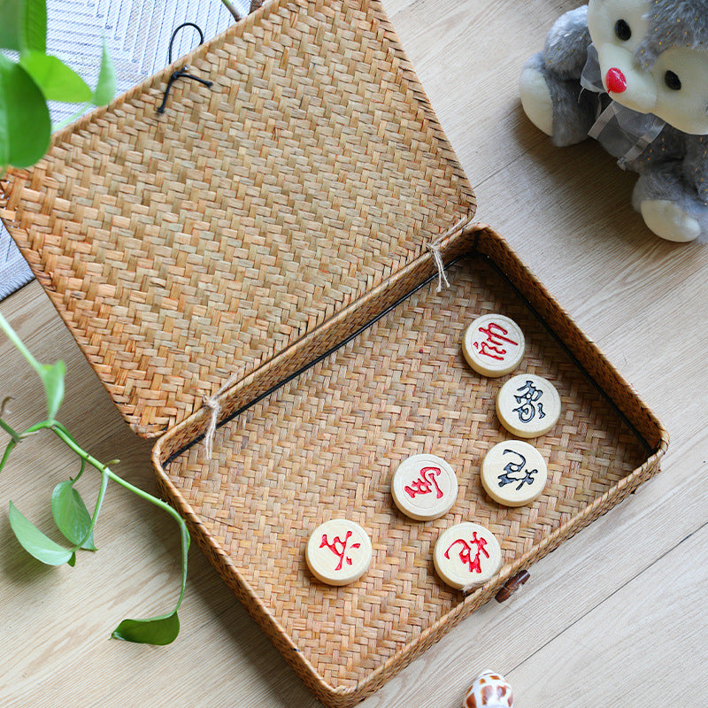 Handwoven Storage Box with Lid