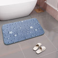 Star-Patterned Plush Bath Mat
