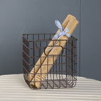 Wire Storage Basket with Ergonomic Handles