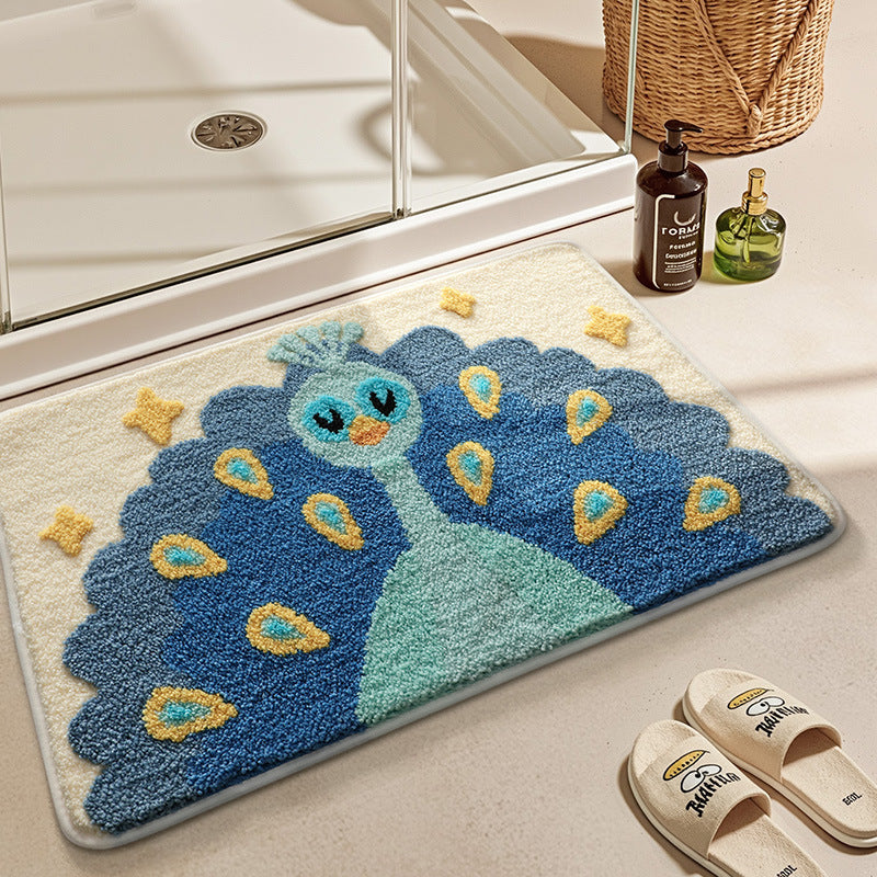 Turtle-Themed Plush Bath Mat