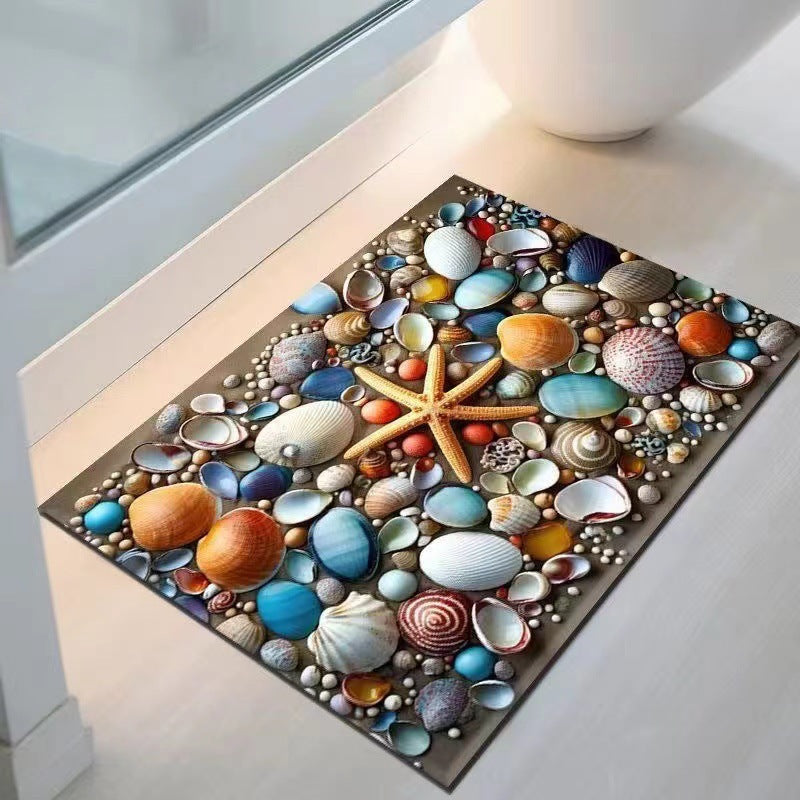 Badezimmermatte mit Muschel-Design