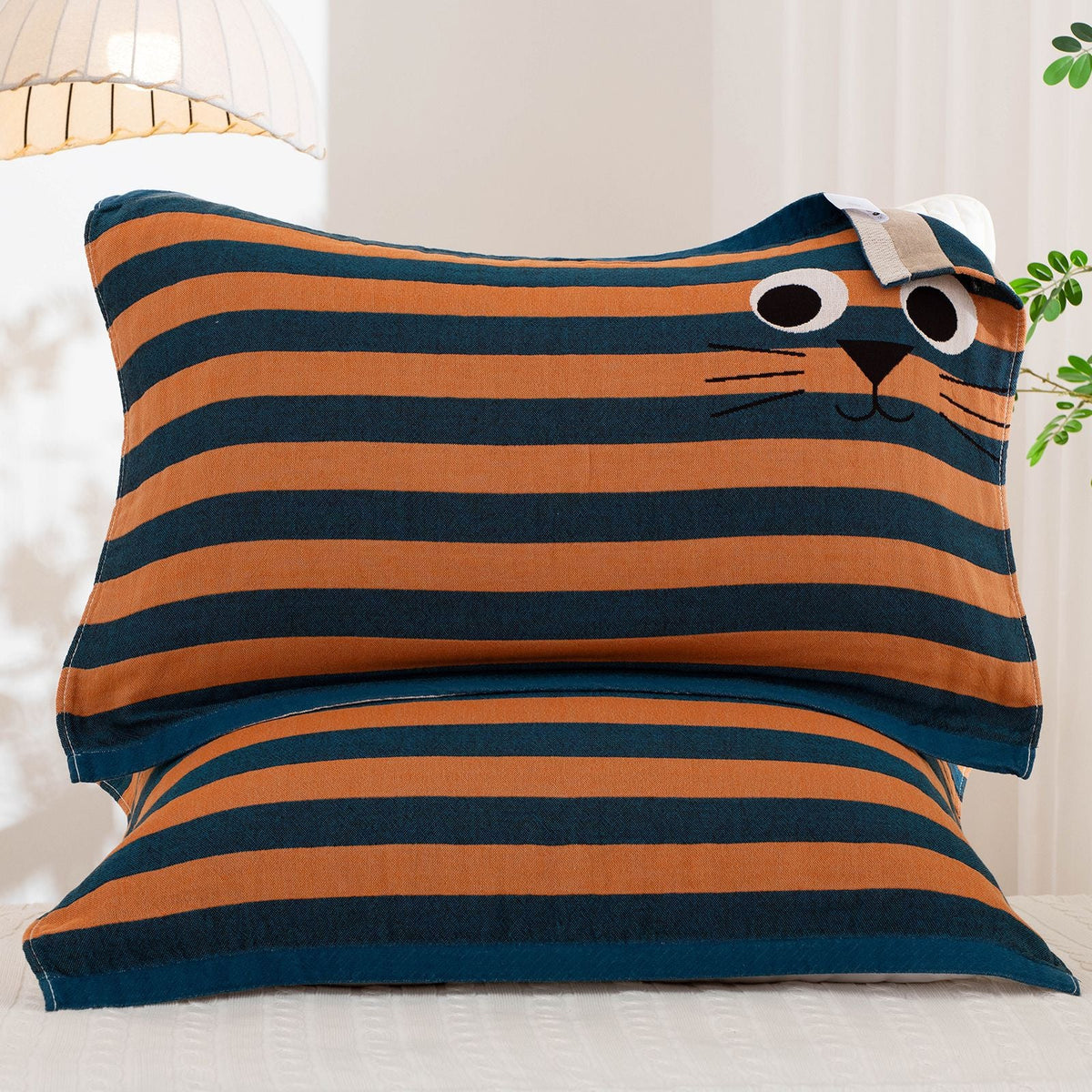 Pillowcase with Dinosaur Motif