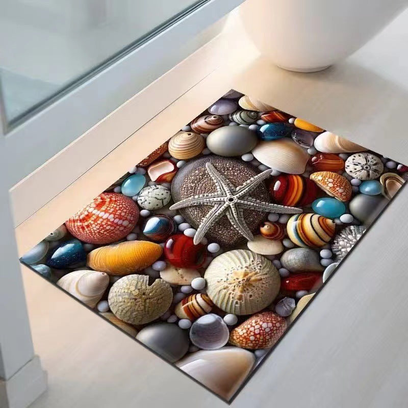 Badezimmermatte mit Muschel-Design