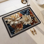 Orange-Themed Bathroom Mat