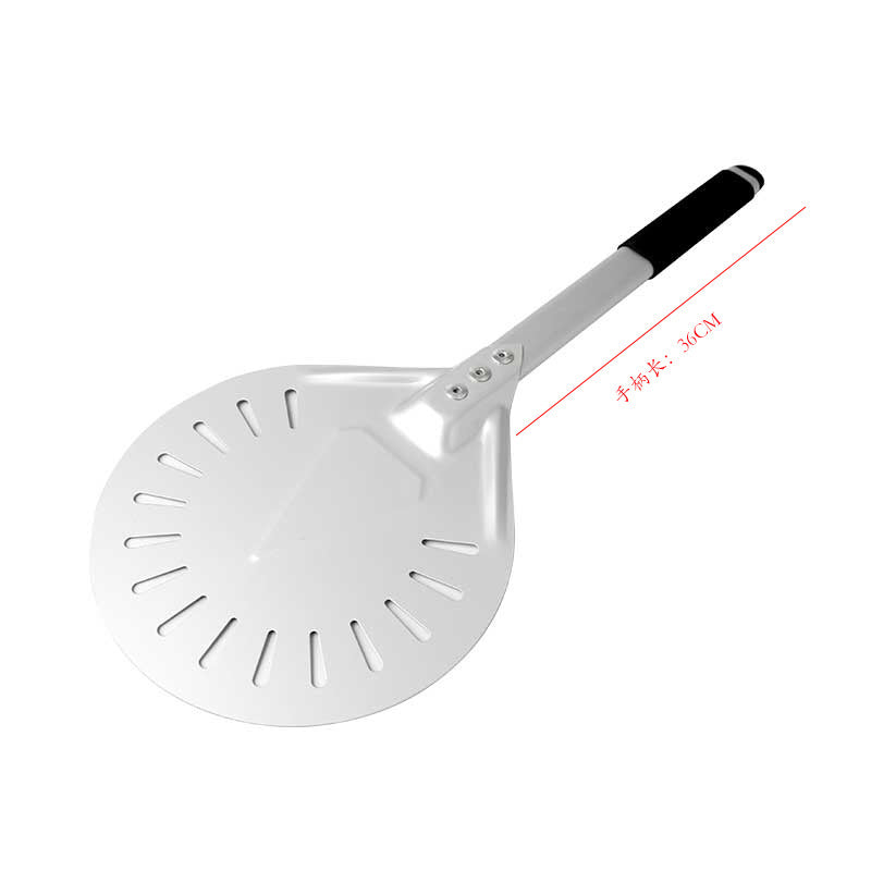 Perforated Aluminum Pizza Peel with Non-Slip Handle