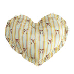 Heart-Shaped Decorative Pillow with Ruffled Edge