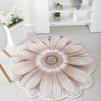 Floral Print Round Area Rug