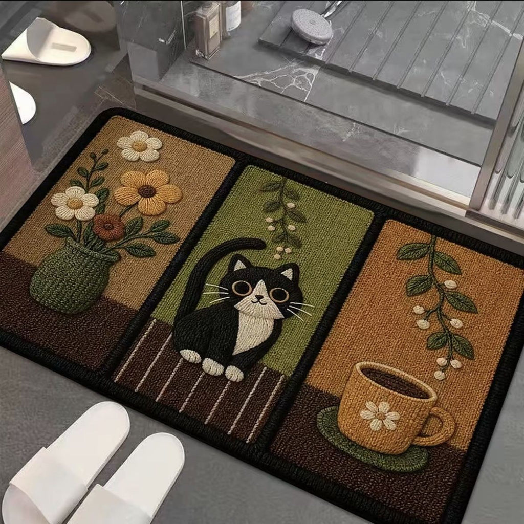 Cat-Themed Decorative Bath Mat