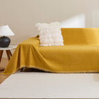 Chenille Fringed Sofa Throw Slipcover