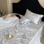 Leichte Jacquard-Satin-Bettwäsche mit Schmetterlingsmotiv