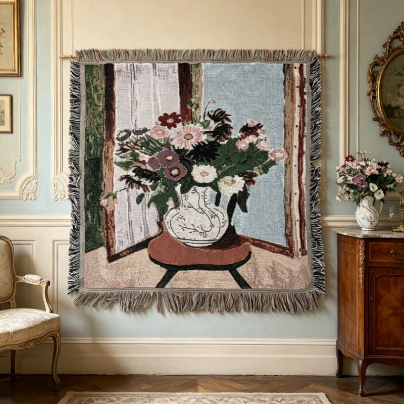 Wohndecke mit Blumen-Design