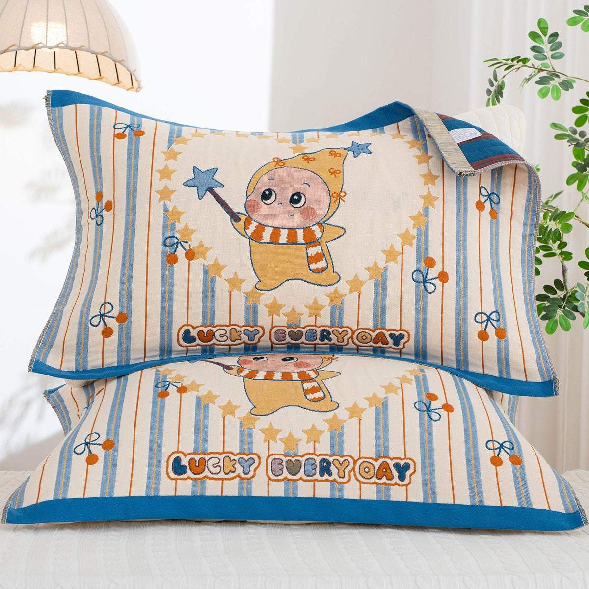 Decorative Pillow with Cheerful Design