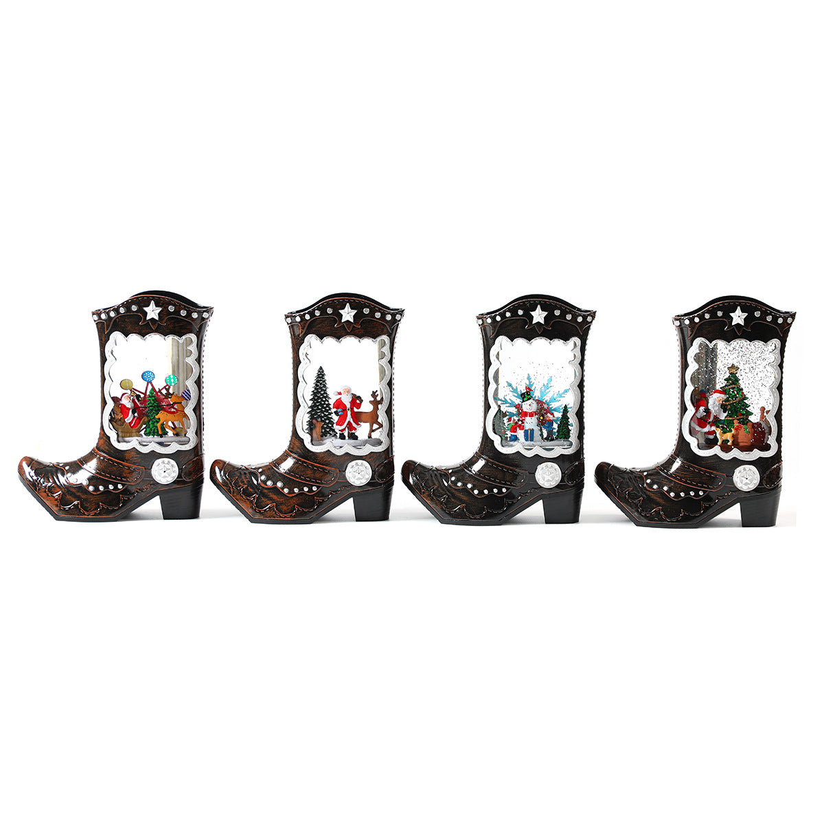 Decorative Snow Globe Boot Ornament