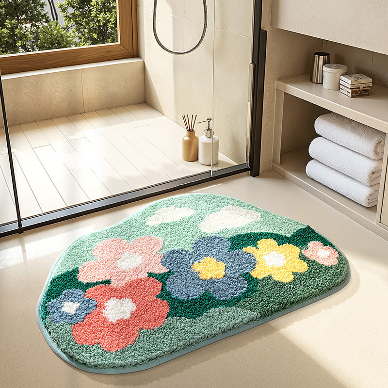 Playful Cartoon Pet Bath Mat