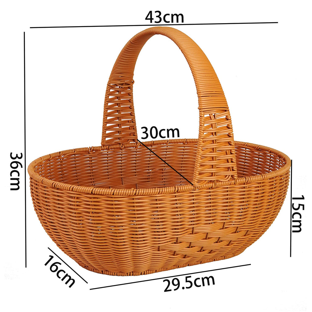 Large Woven Garden Picnic Basket