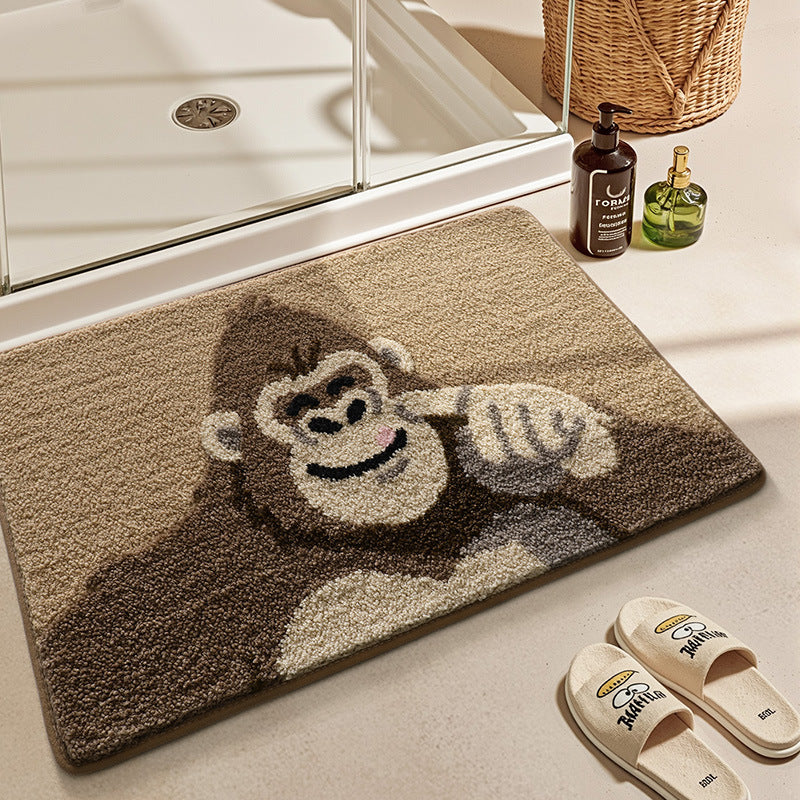 Turtle-Themed Plush Bath Mat